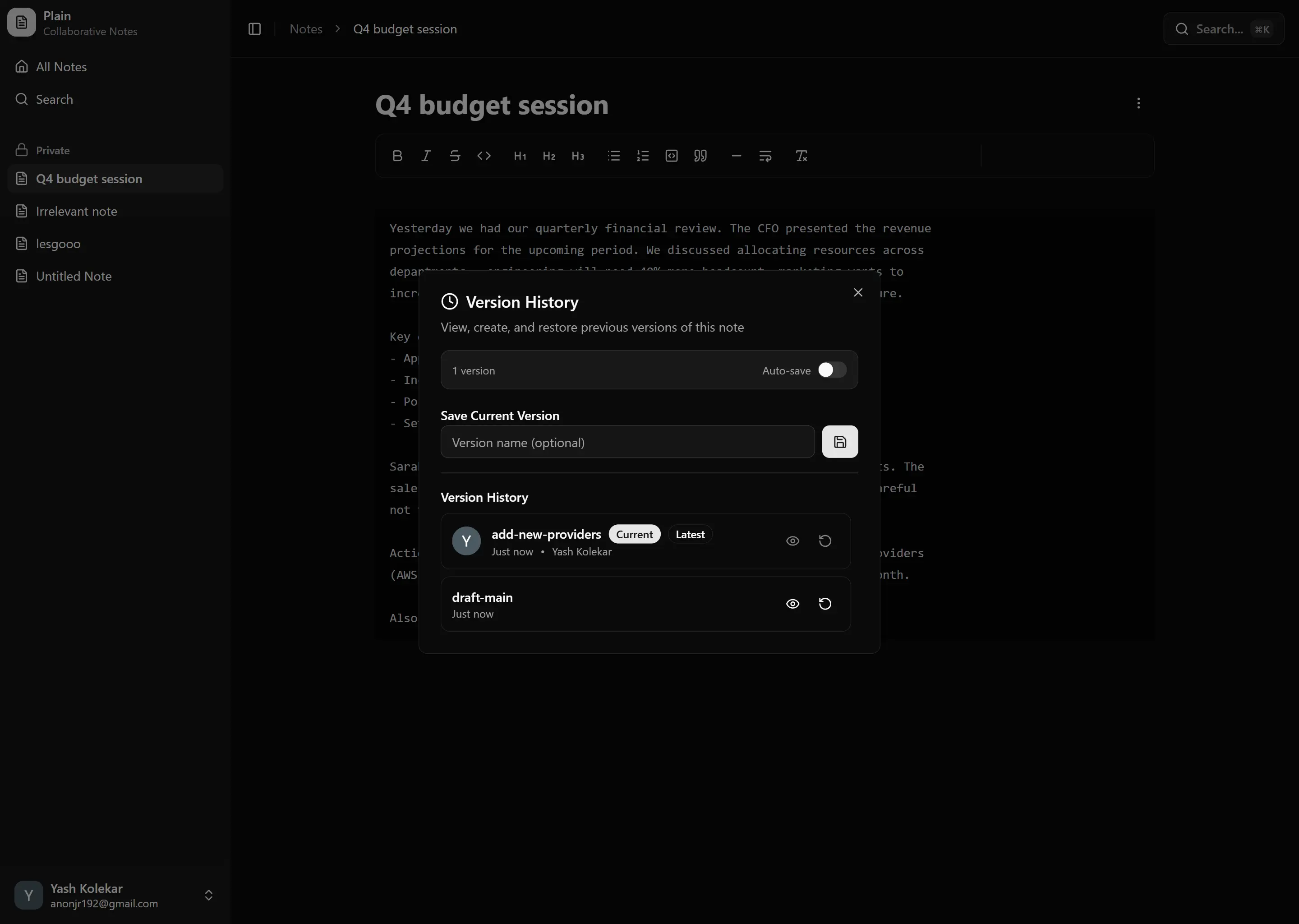 version-history